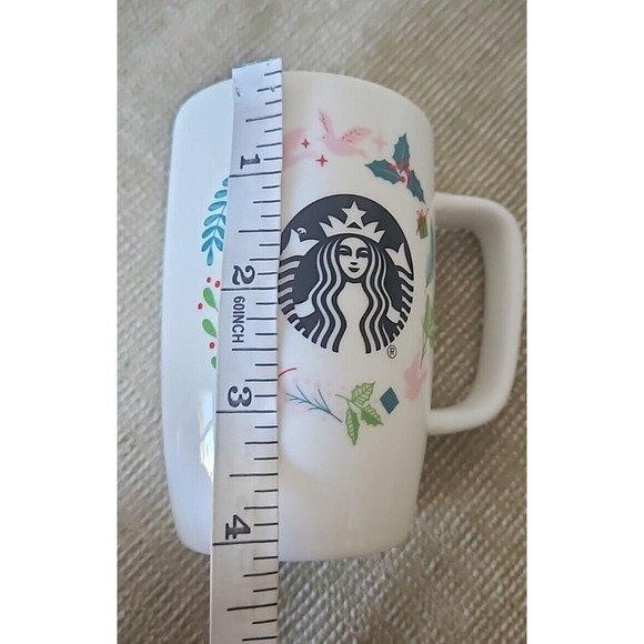 NWOT Starbucks Coffee Mug Siren Christmas Holiday Wreath Cup 8 oz - Picture 6 of 6